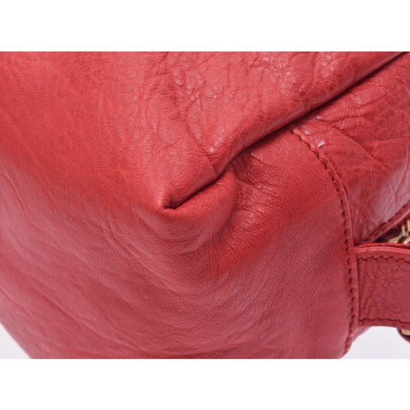 Balenciaga Giant Stud Leather Pouch Red PG - Picture 5 of 9